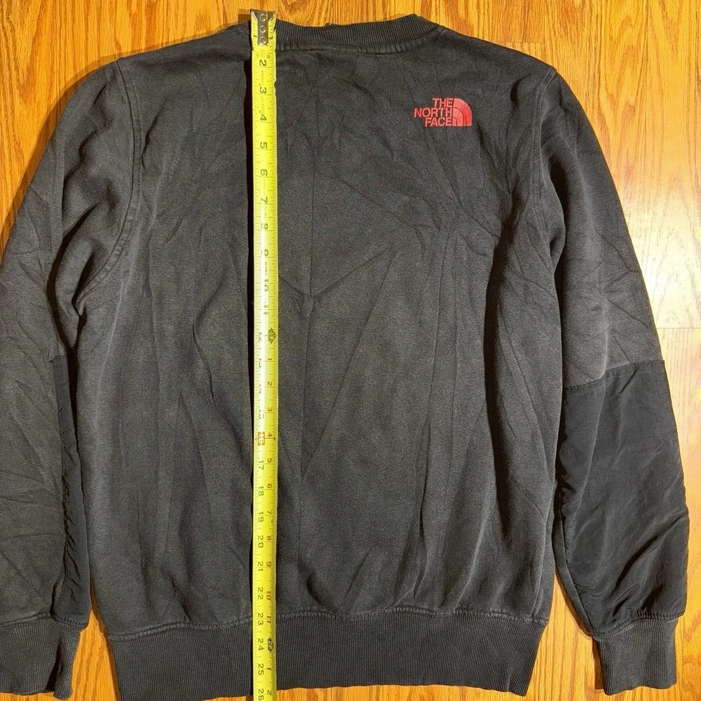 The North Face Mens Black Crewneck Sweatshirt Graphic Logo Sz Small Streetwear